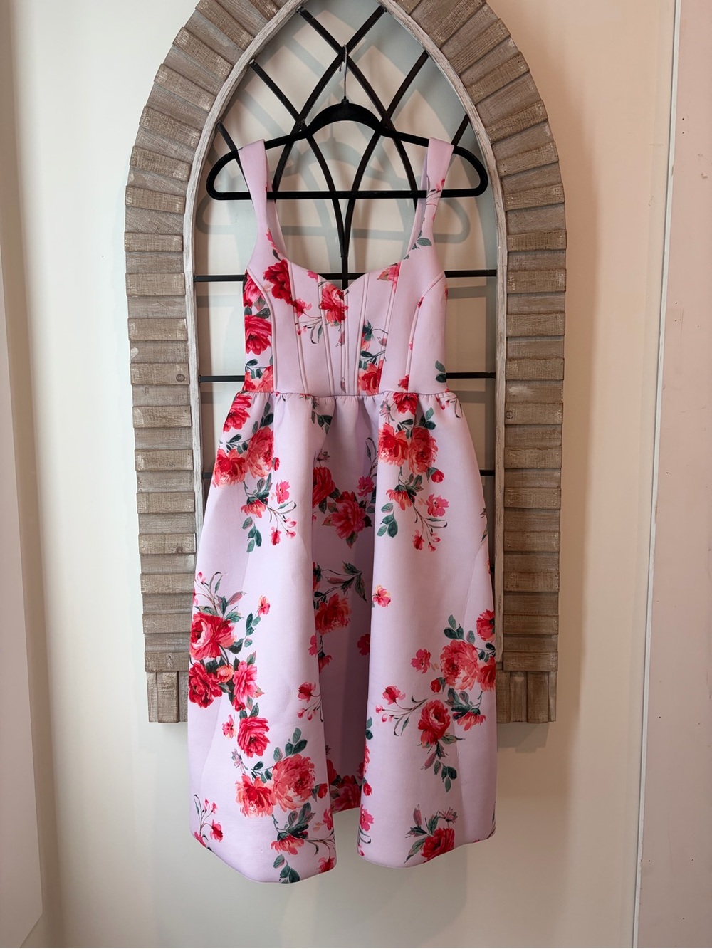 Floral Pink Girls' Party Dress